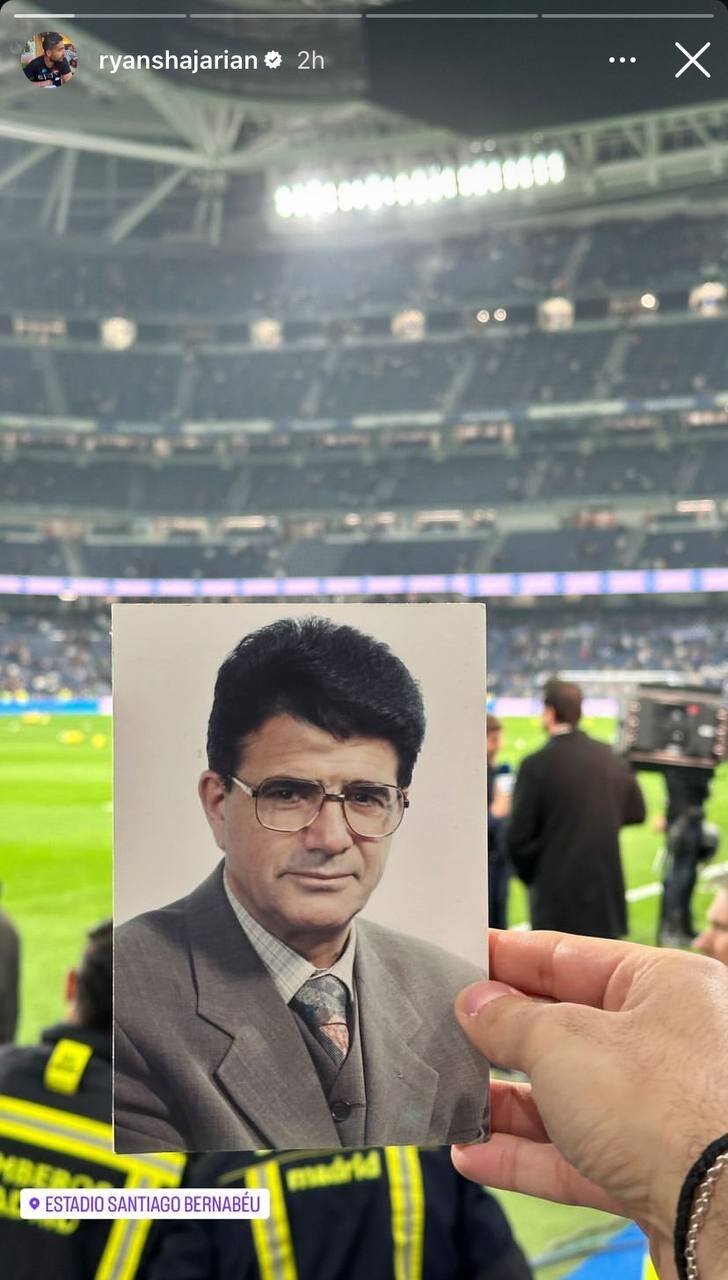 عکس| یاد و خاطره استاد شجریان در دربی مادرید