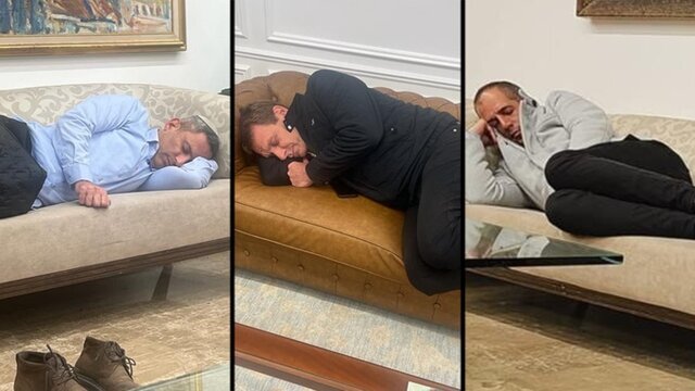 روسای شهرکهای غلاف غزه شب را بیرون دفتر نتانیاهو خوابیدند!/عکس