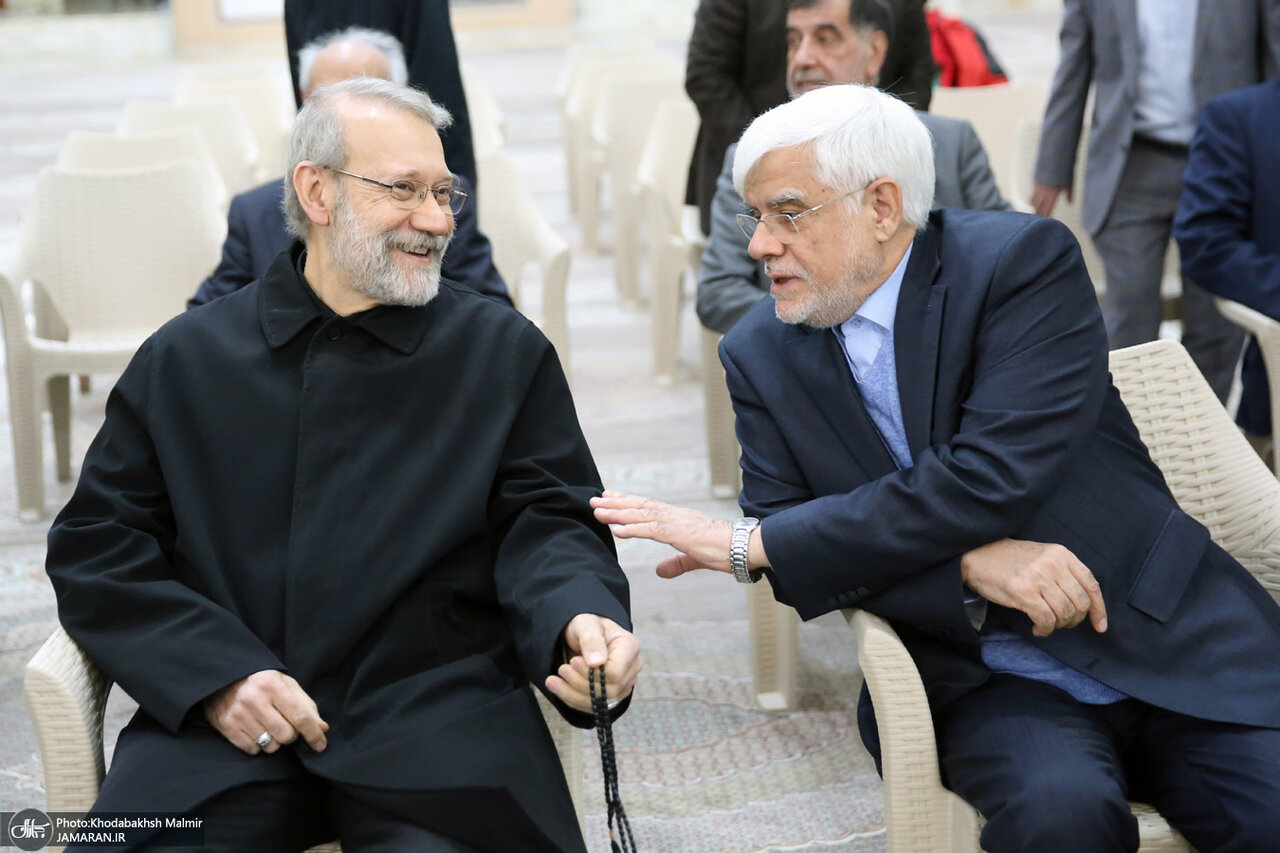خندههای سعید جلیلی در کنار سیدحسن خمینی/ لاریجانی و عارف هم آمدند +عکس