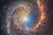 یک کهکشان از نگاه هابل و جیمزوب/ عکس