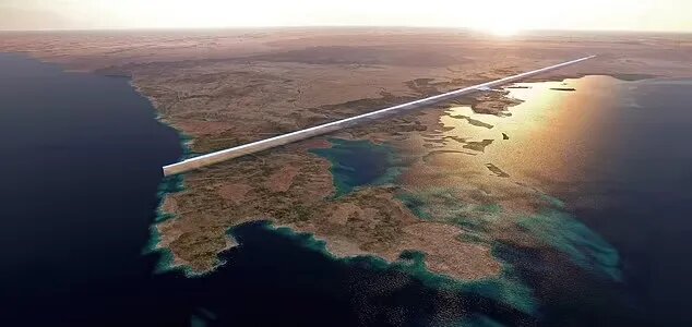 تازهترین عکسها از آسمانخراش افقی بن سلمان