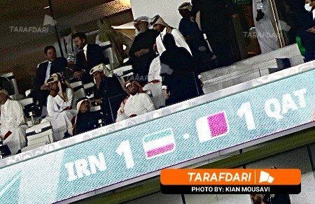 عکس | دیوید بکام در حال تماشای بازی ایران - قطر