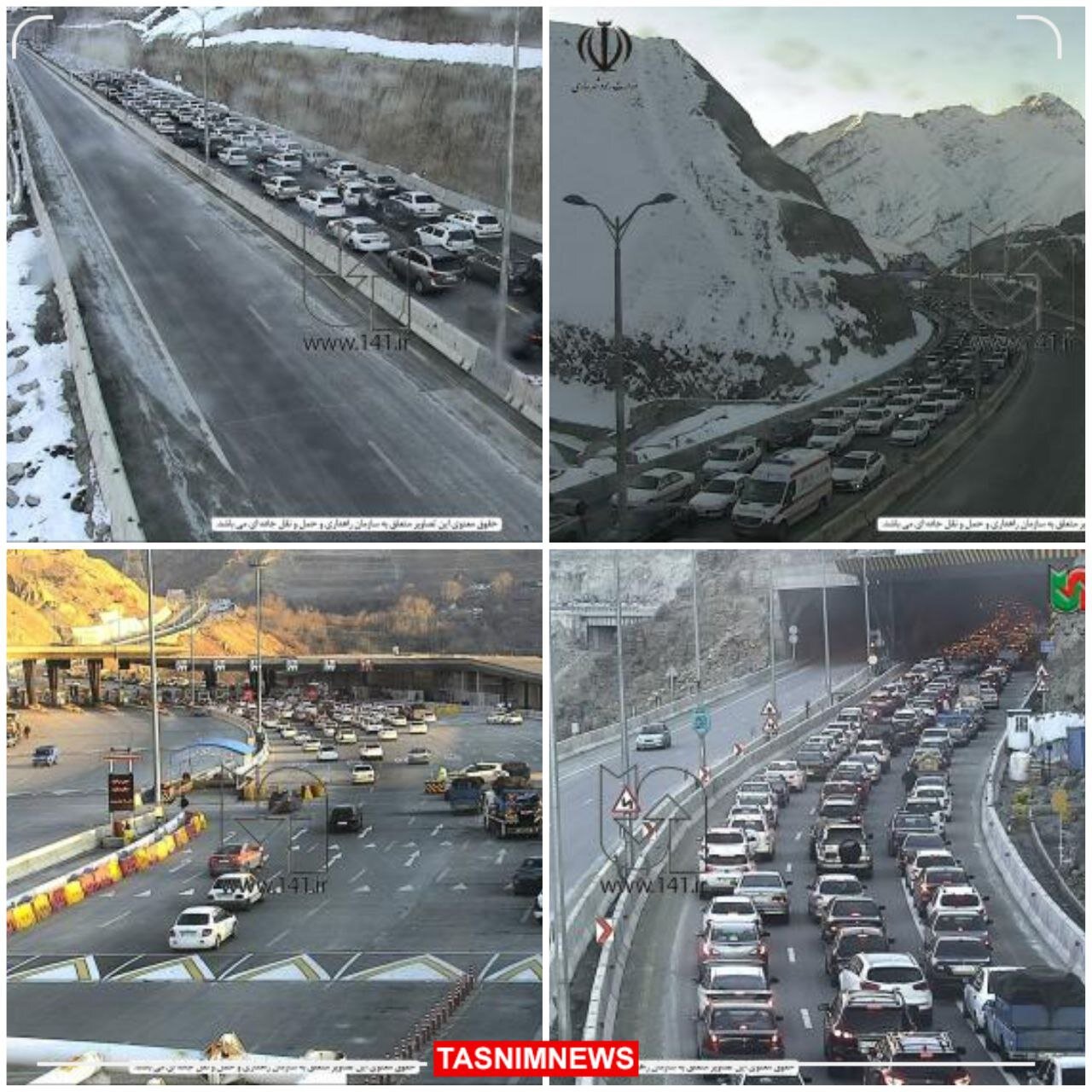 عکس | ترافیک سنگین در بزرگراه تهران شمال