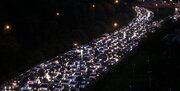 ببینید | ترافیک سنگین شبانه در خروجی گیلان