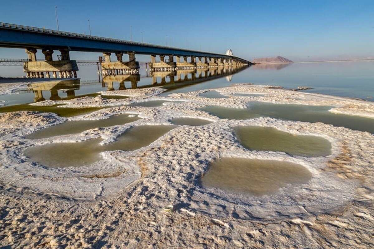 وضعیت دریاچه ارومیه در روزهای پایانی سال/ عکس