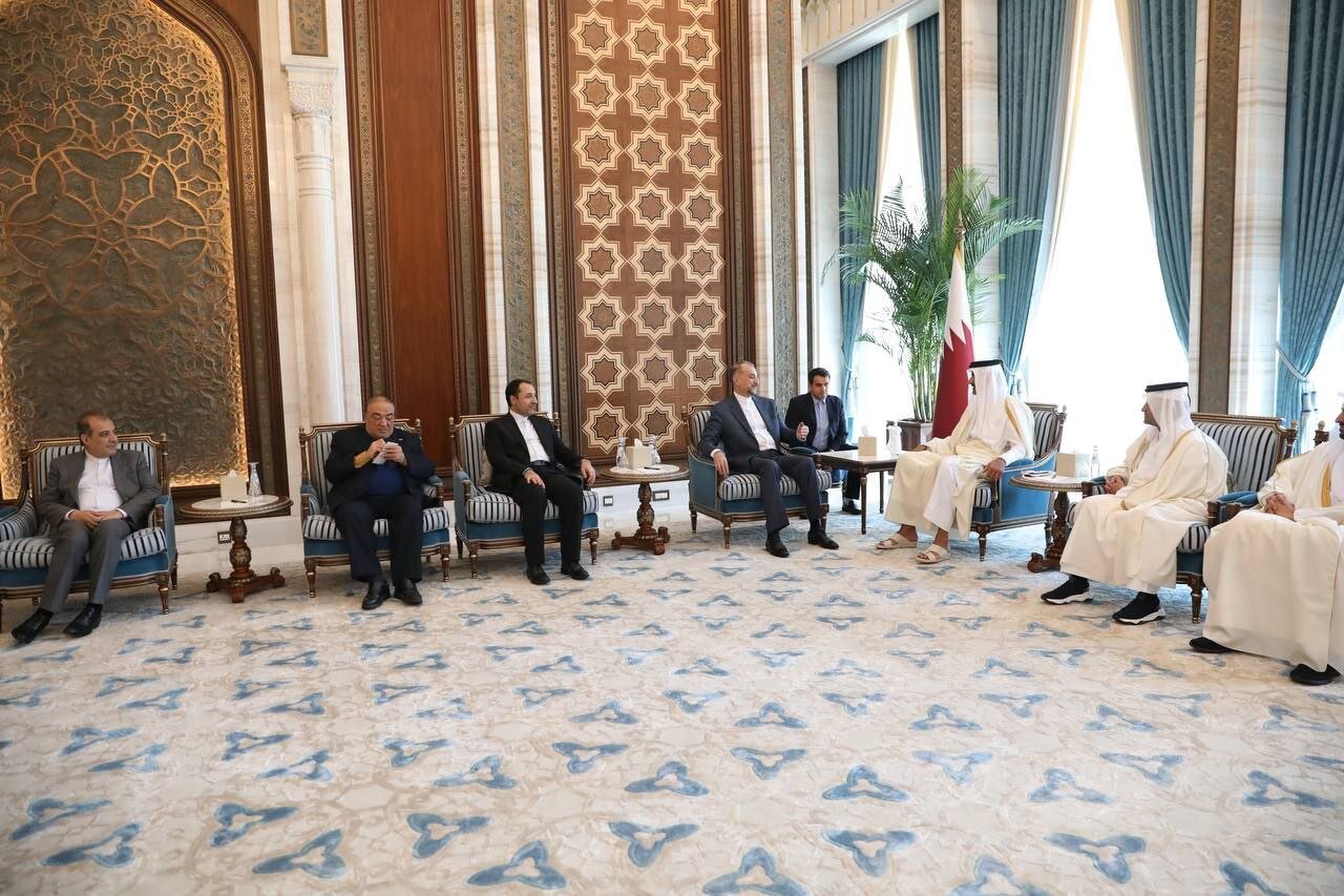 دیدار وزیرخارجه با امیر قطر/ امیرعبداللهیان: رفتارهای آمریکا دوگانه و متناقض است