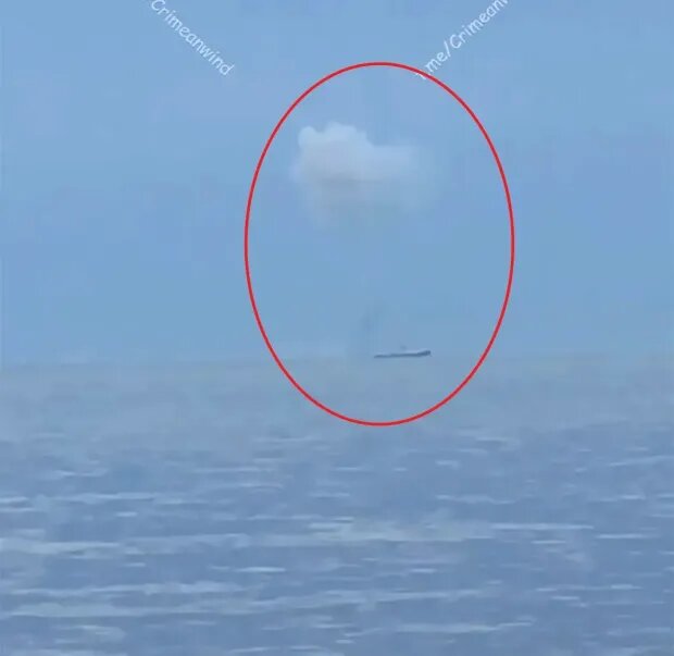 اوکراین ناو روسیه را غرق کرد/عکس