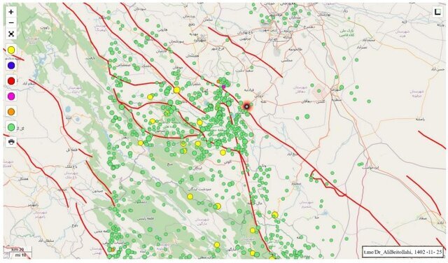 - ثبت ۶۲۱ زلزله در محدوده خط لوله گاز شهرستان بروجن