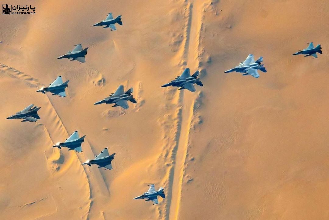 تقابل جنگنده‌های عربستان‌سعودی، پاکستان و عمان/ عکس