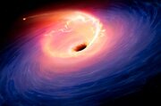 سیاهچاله‌ غول‌پیکر در حال بلعیدن یک ستاره