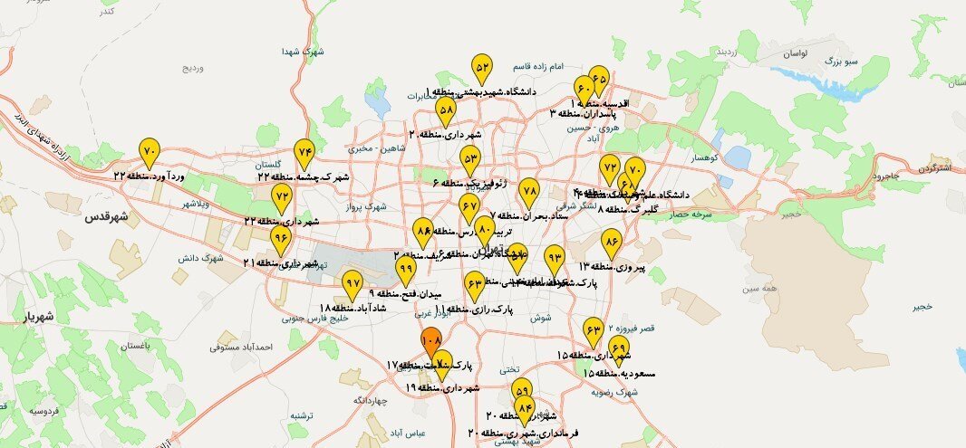 وضعیت کیفیت هوای تهران در آخرین روز بهمن
