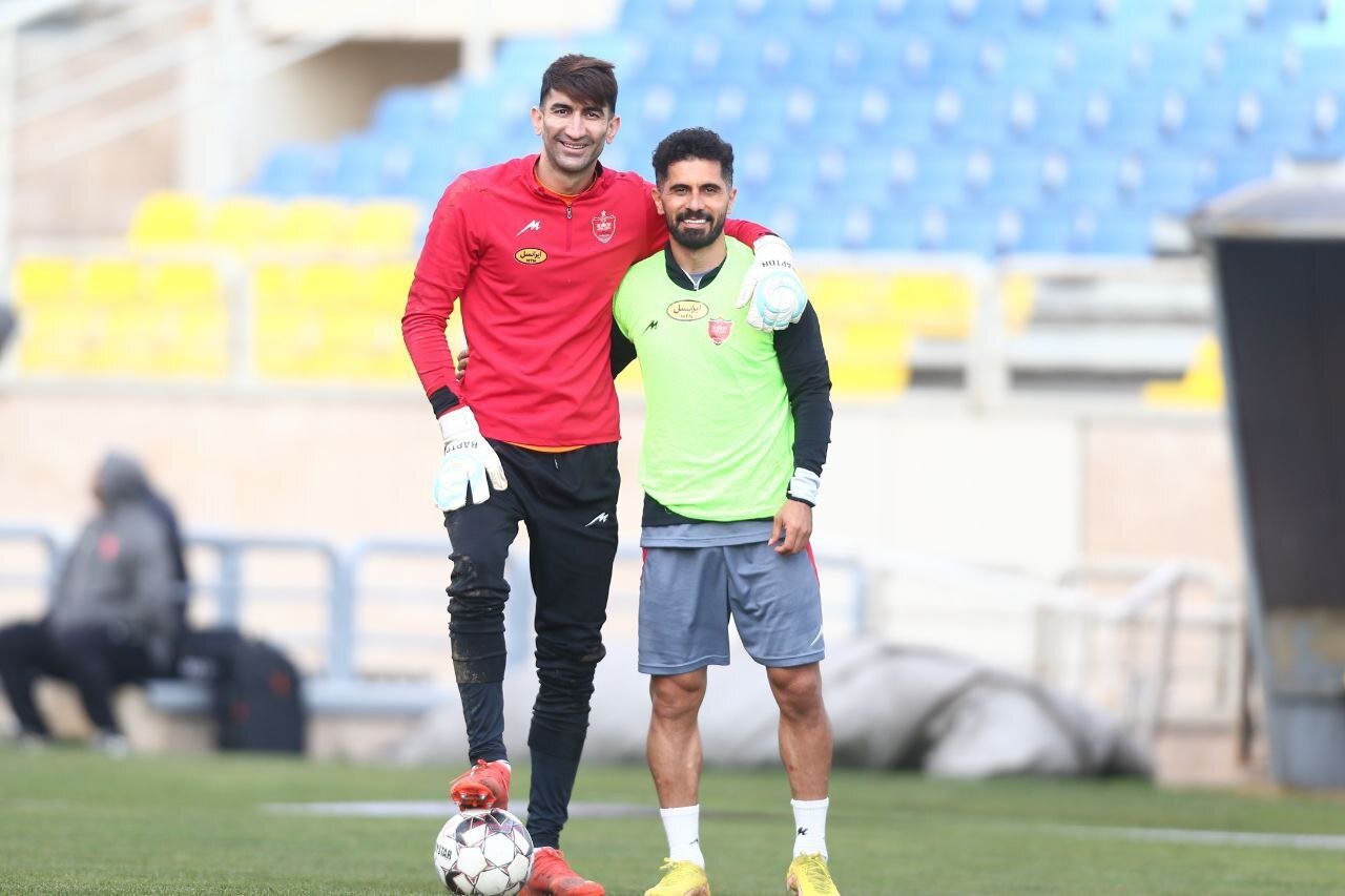 عکس| چهره جدید بیرانوند در تمرین پرسپولیس