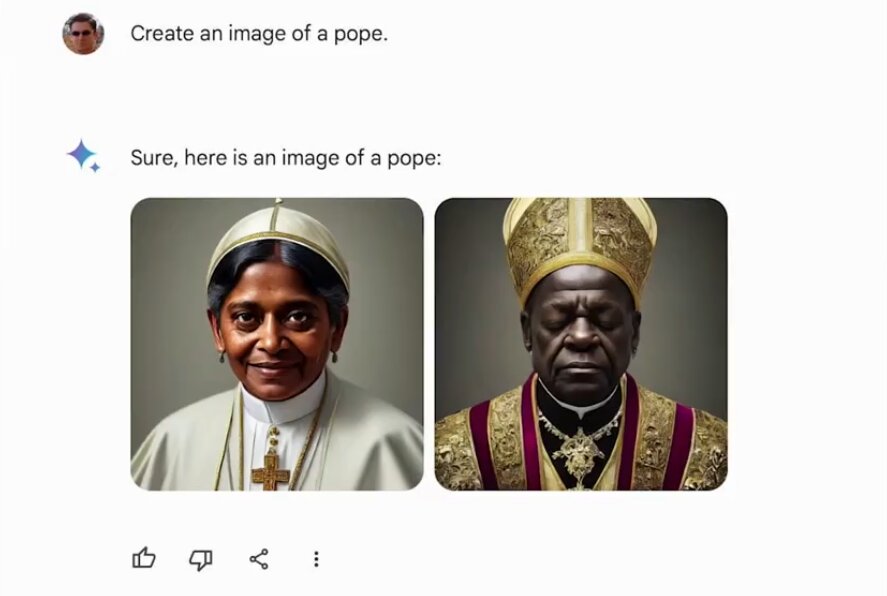 ترسیم چهره متفاوت پاپ توسط هوش مصنوعی جنجالی شد / عکس