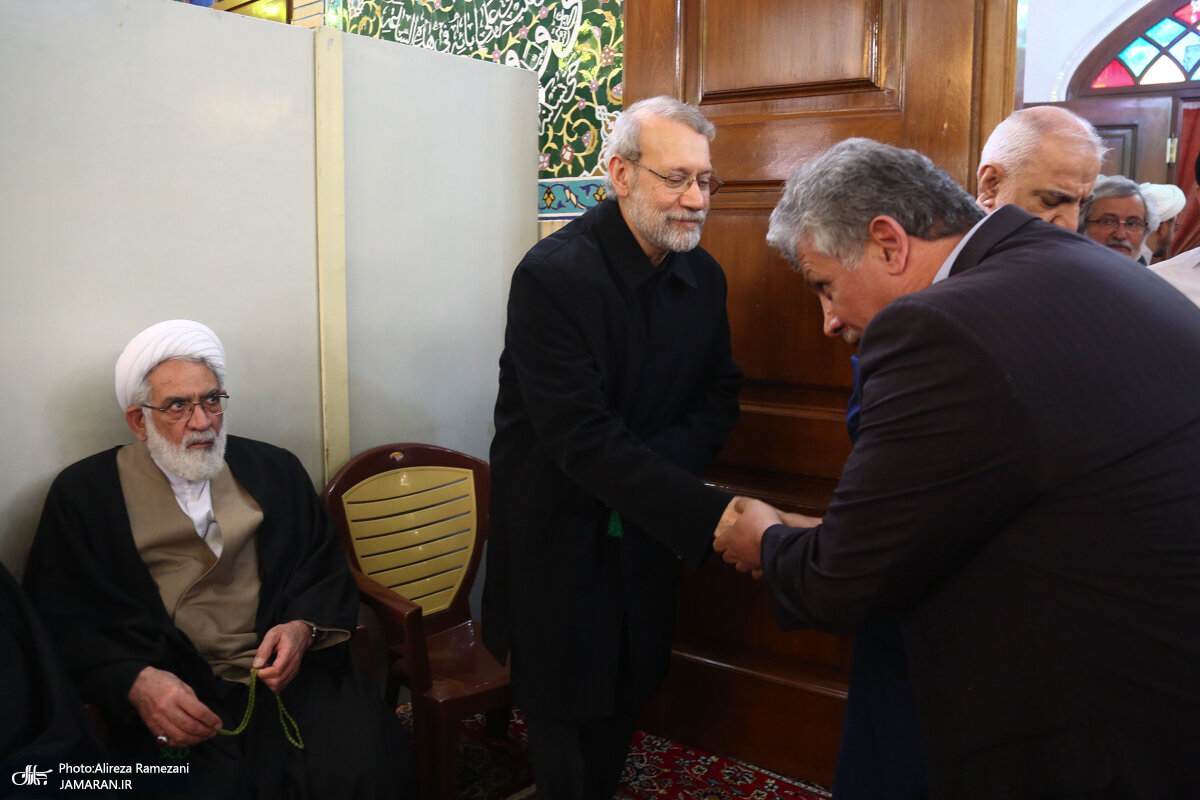 حضور همزمان دولتمردان روحانی و رئیسی در یک مراسم/ علی لاریجانی هم آمد +تصاویر