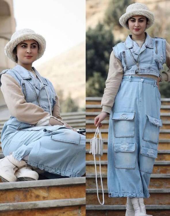 عکس | استایل جدید و البته عجیب مریم مومن با تیپ جین!