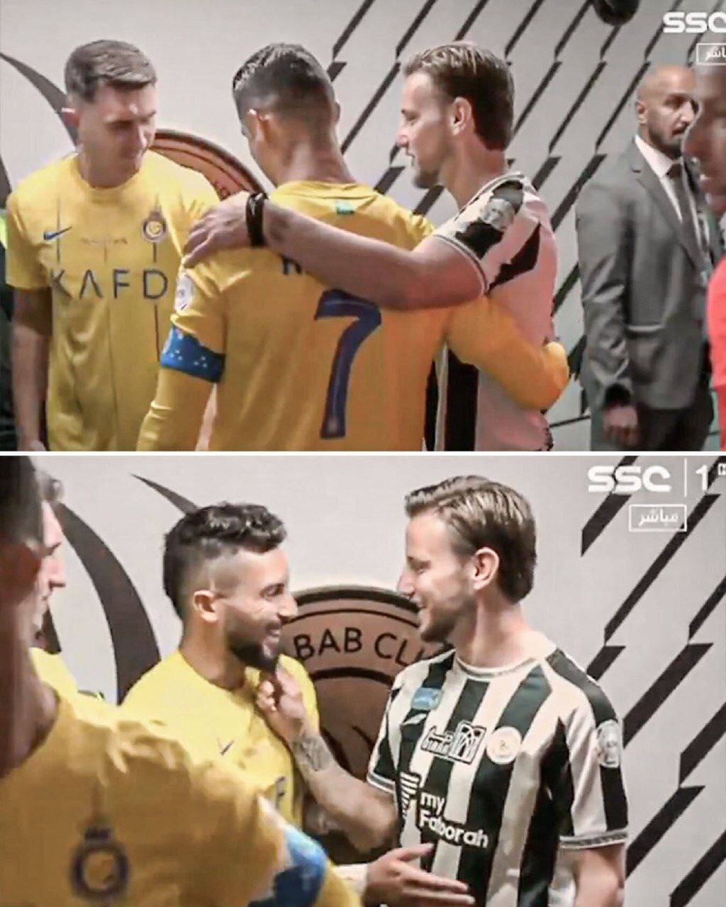 عکس| ملاقات گرم رونالدو با یک بارسایی در عربستان