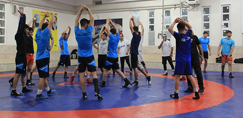 تصاویر تمرینات  تیم ملی کشتی آزاد  جوانان در سمنان