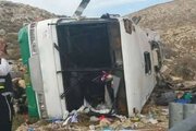 ببینید | واژگونی اتوبوس حامل نظامیان اسرائیلی