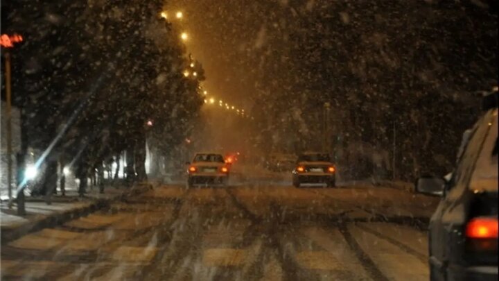 ببینید | هم اکنون بارش شدید برف در نیاوران تهران