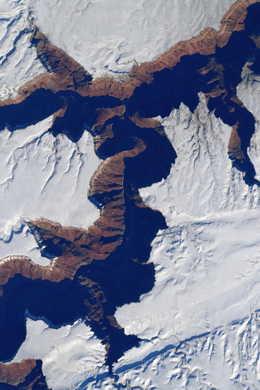 تصاویر شگفت‌انگیز ایستگاه فضایی بین‌المللی از یک منطقه برفی