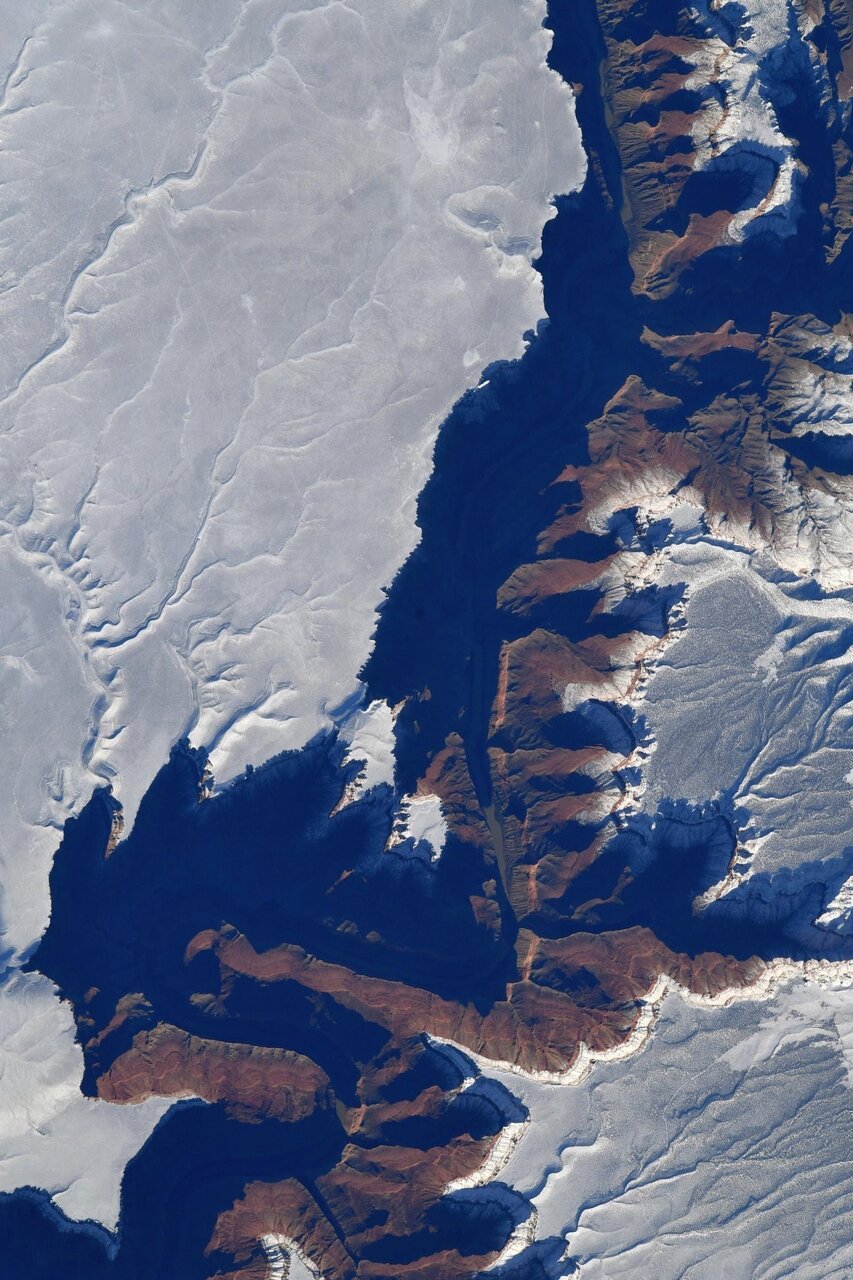 تصاویر شگفت‌انگیز ایستگاه فضایی بین‌المللی از یک منطقه برفی
