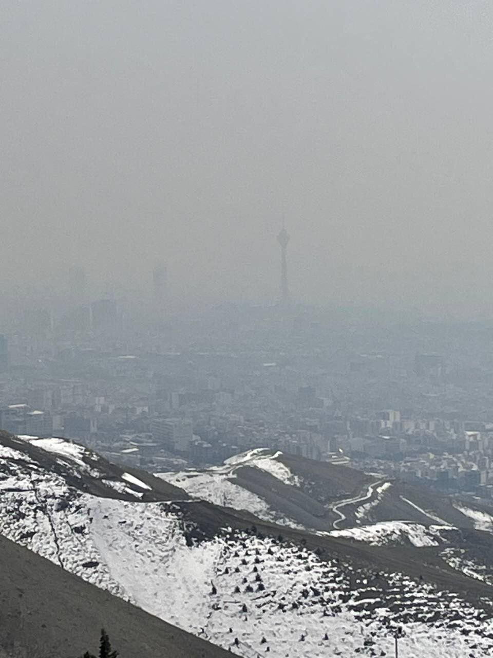 تصویری وحشتناک از تهران در یک روز زمستانی 
