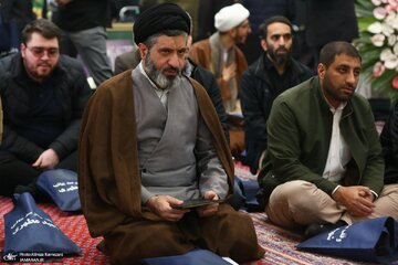 عکس | حضور پسران رهبر انقلاب در مراسم چهلم شهدای خدمت