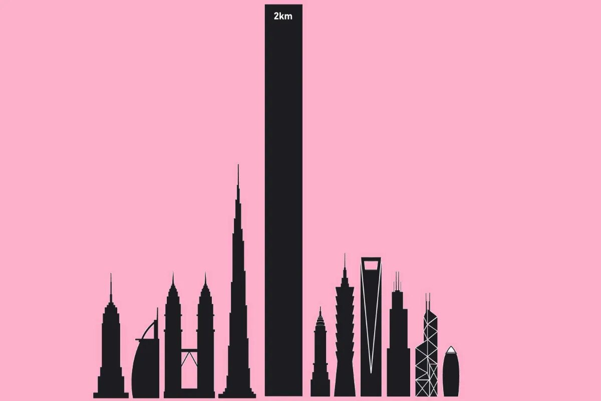 پروژه بعدی عربستان: ساخت بلندترین برج جهان با ارتفاع باورنکردنی ۲ کیلومتر/ عکس