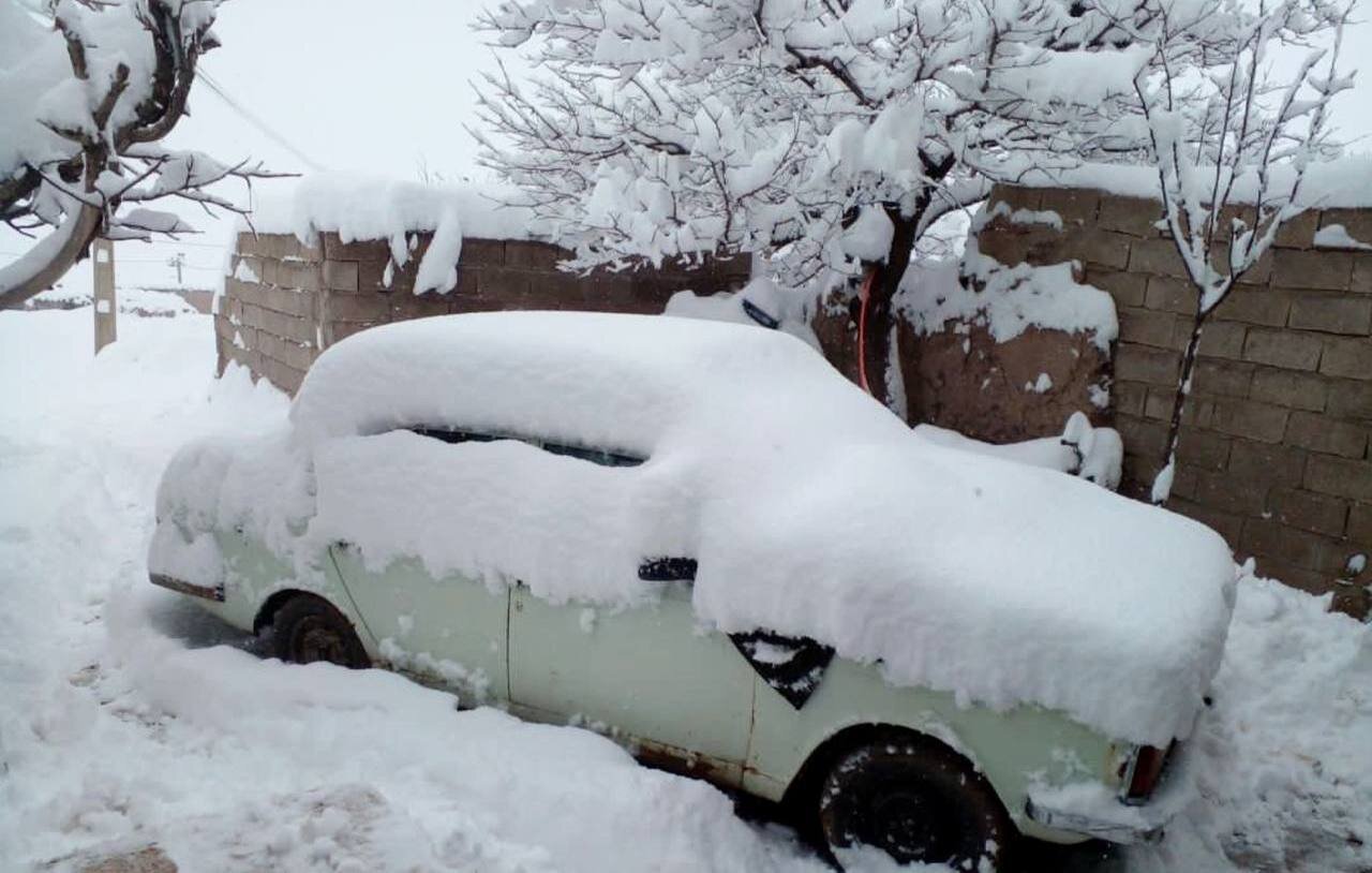 بارش سنگین برف در 21 اسفند در روستای لهرگین قره پشتلو / عکس 3