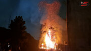 ببینید | درخت نوبهار در کرمانشاه در آتش سوخت