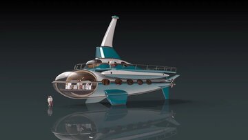 طراحی شگفت‌انگیز لوکس‌ترین زیردریایی جهان
