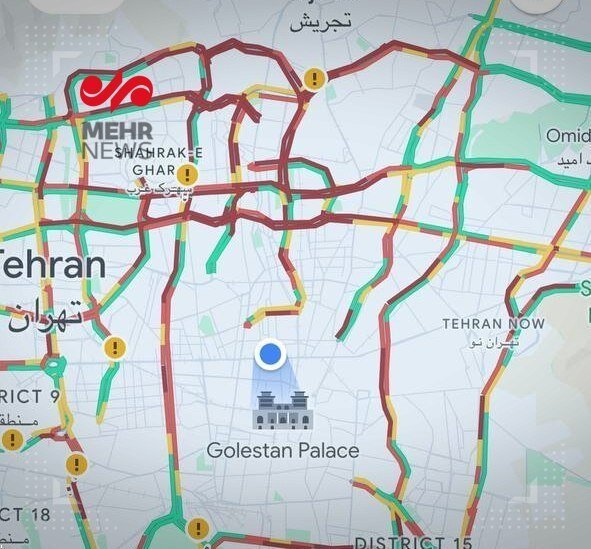 در غروب چهارشنبه‌سوری؛ تهران قفل در ترافیک؛ تاکسی دربستی ۸۰۰ هزار تومان