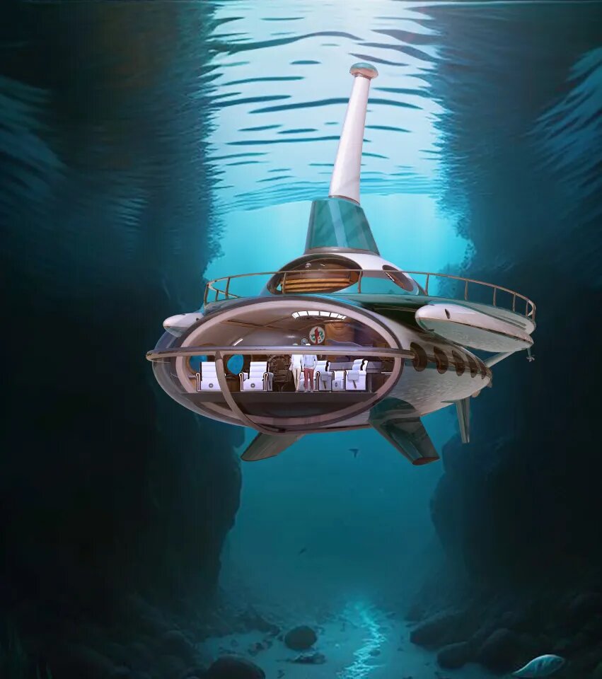 طراحی شگفت‌انگیز لوکس‌ترین زیردریایی جهان
