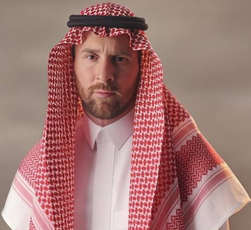 عکس| لیونل مسی لباس عربی پوشید!