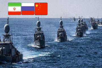پیام رزمایش دریایی ایران، روسیه و چین در اقیانوس هند /آمریکا به شکست تحریم ها اعتراف کرد