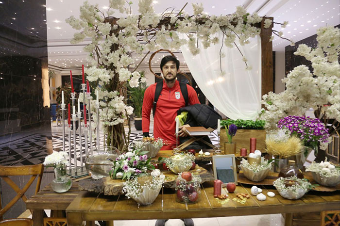 عکس| بازیکنان تیم ملی در کنار سفره هفتسین