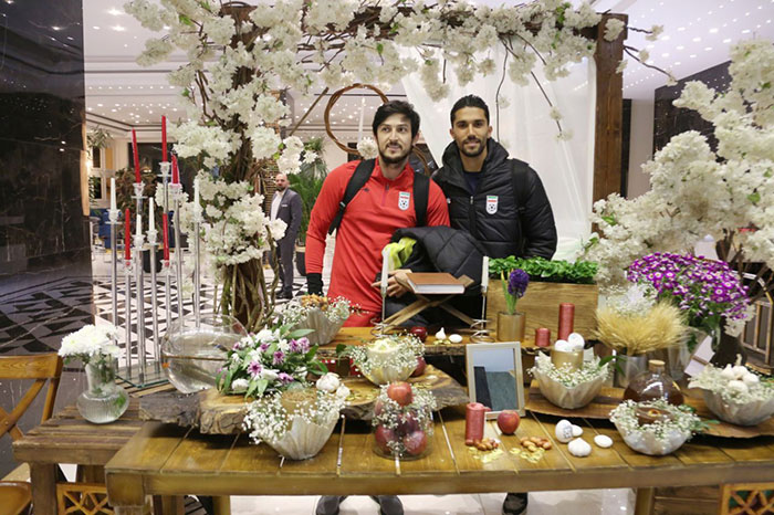 عکس| بازیکنان تیم ملی در کنار سفره هفتسین