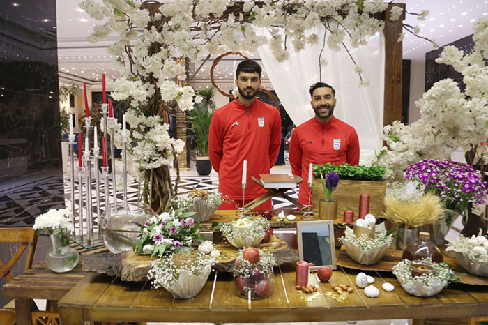 عکس| بازیکنان تیم ملی در کنار سفره هفتسین