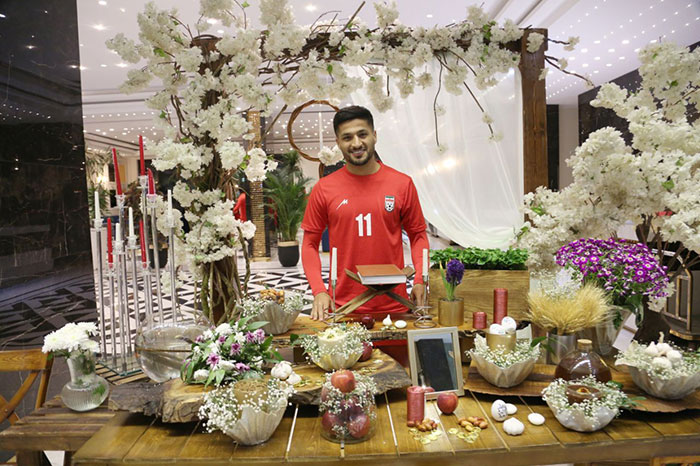 عکس| بازیکنان تیم ملی در کنار سفره هفتسین