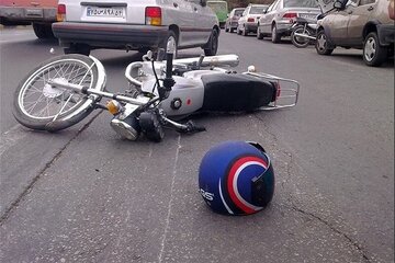 تصادف مرگبار موتورسیکلت در محور آزادگان