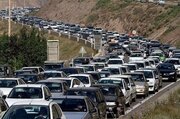 ببینید |  ترافیک خودرویی جاده چالوس در پنجمین روز سال نو