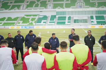 تمرین تیم ملی ایران در عشق‌آباد