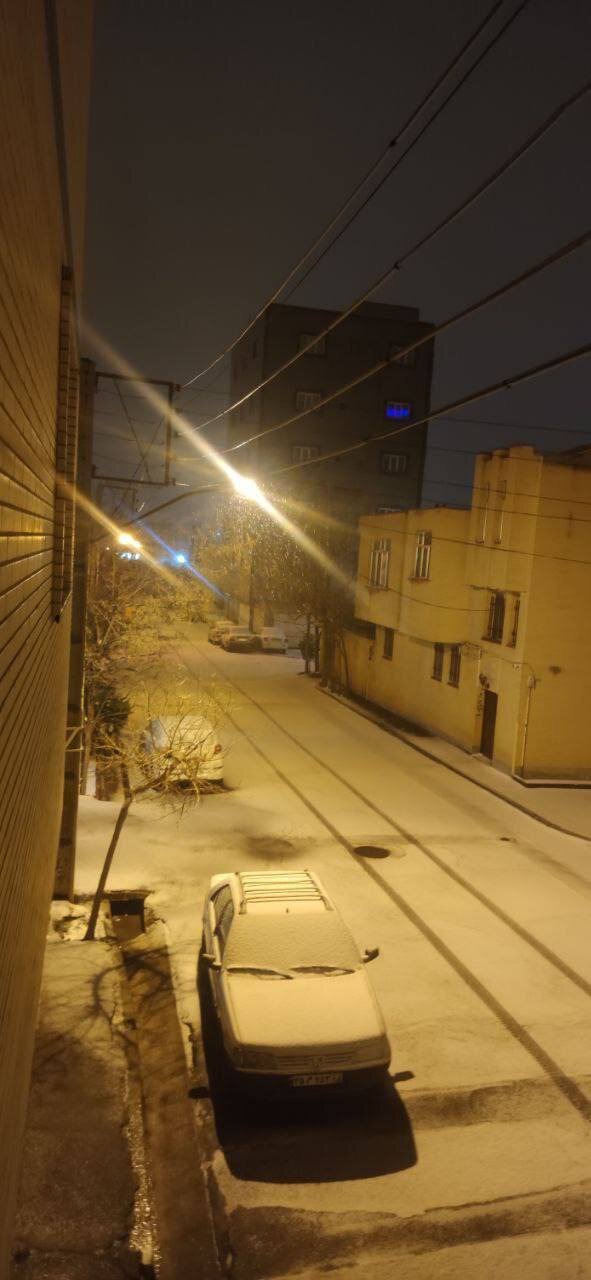 عکس | بارش برف بهاری، تبریز را سفیدپوش کرد