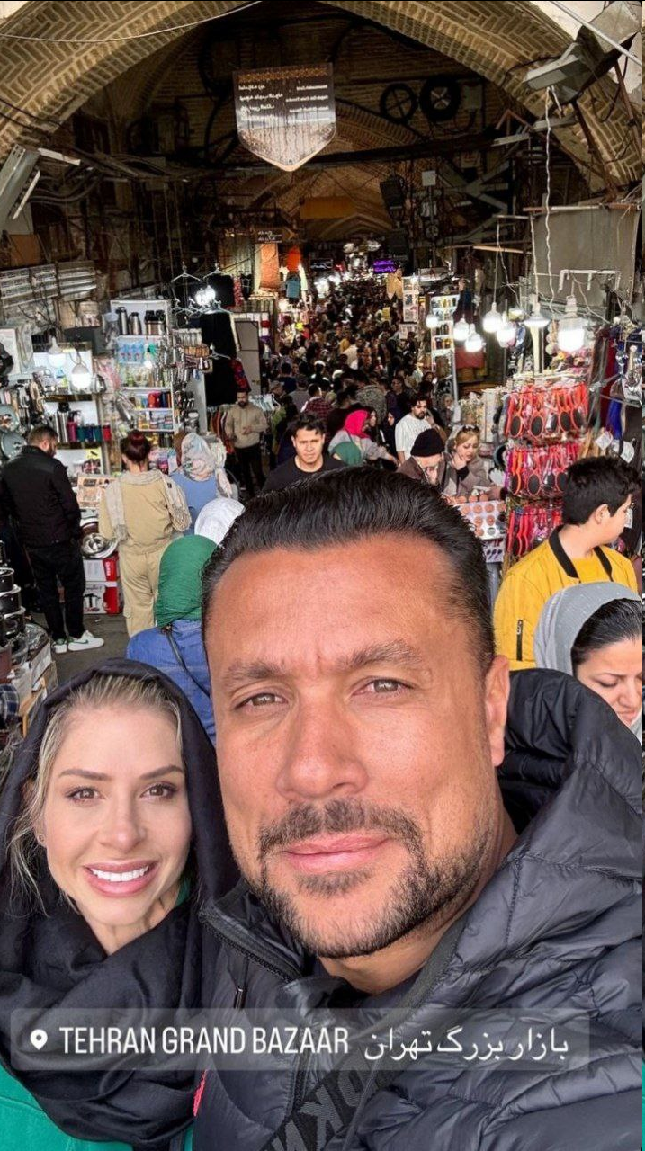 عکس | تهران‌گردی مربی برزیلی پرسپولیس و همسرش 2