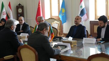 اشتباه عجیب تشریفات وزارت خارجه در نشست وزیر خارجه با زیاد نخاله