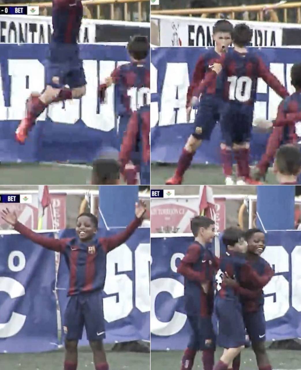 عکس| علاقه شدید بارساییها به سبک رونالدو و بلینگام!