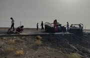 تصادف زنجیره‌ای ۴ خودرو در جنوب استان کرمان / اعلام آمار کشته‌ها و مصدومان
