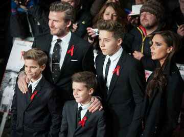 عکس | دورهمی خانوادگی بکام به بهانه مراسم مخصوص مسیحیها