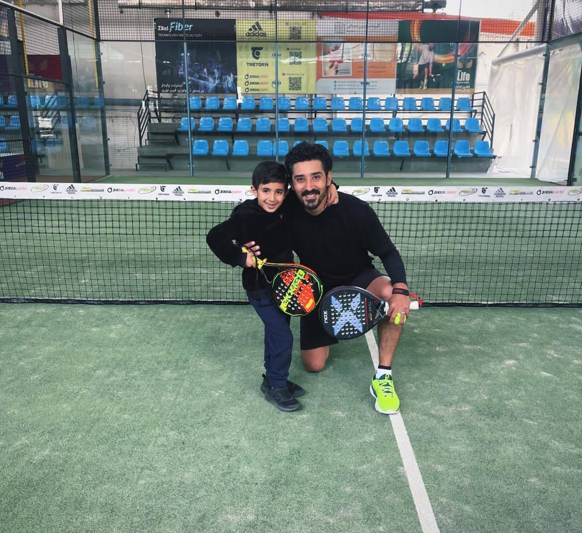 عکس | ورزش مشترک رضا گوچی و پسرش در تهران 2