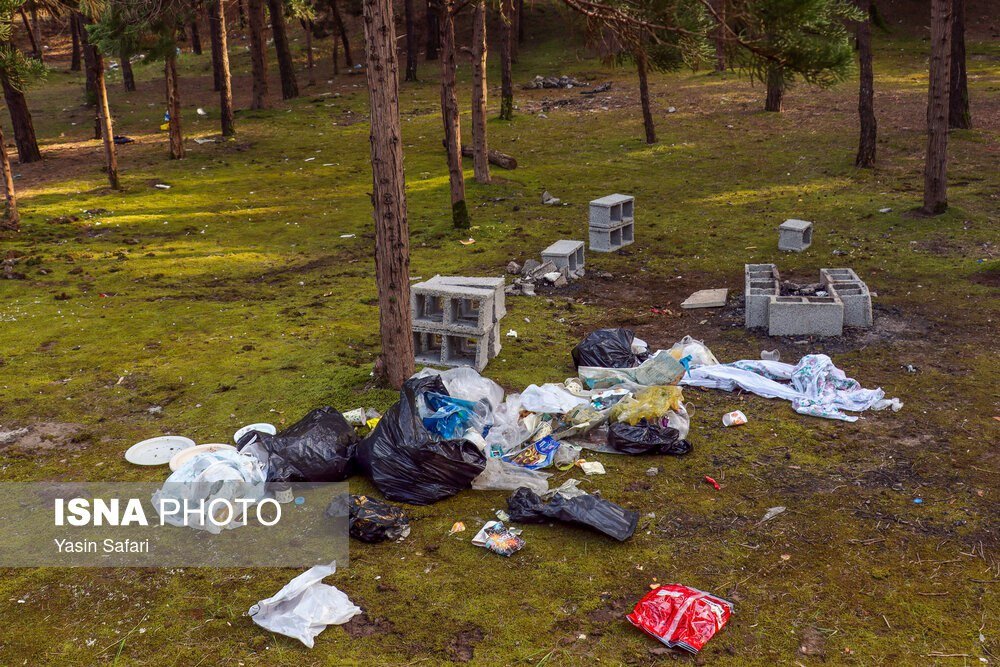 تصاویر عجیب از ریختن زباله در طبیعت